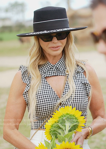 WornOnTV: Alexia’s gingam check ruffle top on The Real Housewives of ...