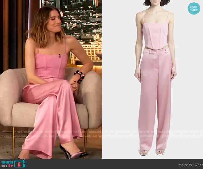 Giorgio Armani Jersey Bustier Top worn by Allison Williams on The Drew Barrymore Show