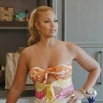 Gizelle’s floral print tie front swimsuit on The Real Housewives of Potomac