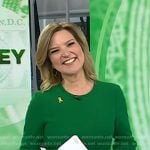 Christine Romans’ green bell sleeve dress on Today