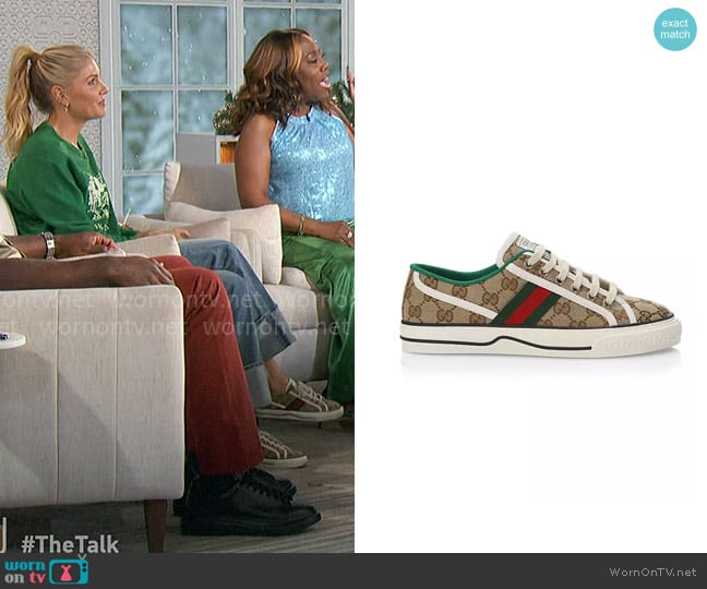 Gucci Tennis 1977 Platform Sneaker worn by Amanda Kloots on The Talk