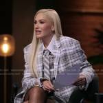 Gwen Stefani’s grey plaid blazer and shorts on The Voice