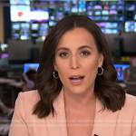 Hallie Jackson’s pink double breasted blazer on NBC News Daily