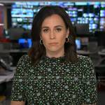 Hallie Jackson’s black floral short sleeve dress on Today