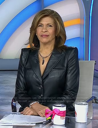 Hoda’s black leather blazer on Today