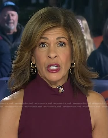 Hoda’s gold double hoop earrings on Today