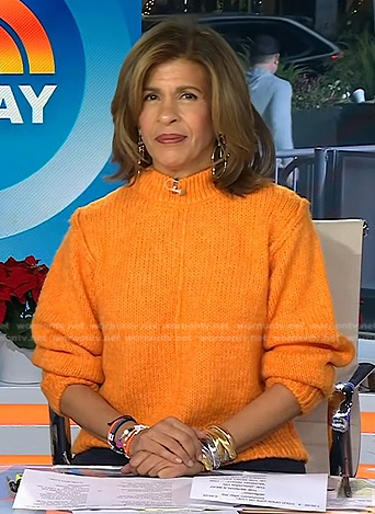 Hoda's orange sweater on Today