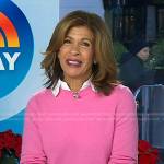 Hoda’s pearl embellished collar on Today