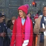 Hoda’s pink and red scarf on Today