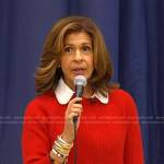 Hoda’s red ribbed sweater on NBC News Daily