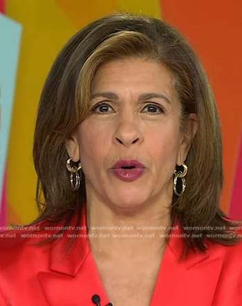 Hoda’s gold double hoop earrings on Today