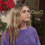 Holly’s purple cable knit sweater on Days of our Lives