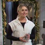 Holly’s white half-zip top on Days of our Lives