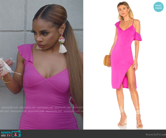 House of Harlow 1960 x REVOLVE Claire Dress worn by Candiace Dillard Bassett on The Real Housewives of Potomac