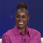 Issa Rae’s pink shirt on Today