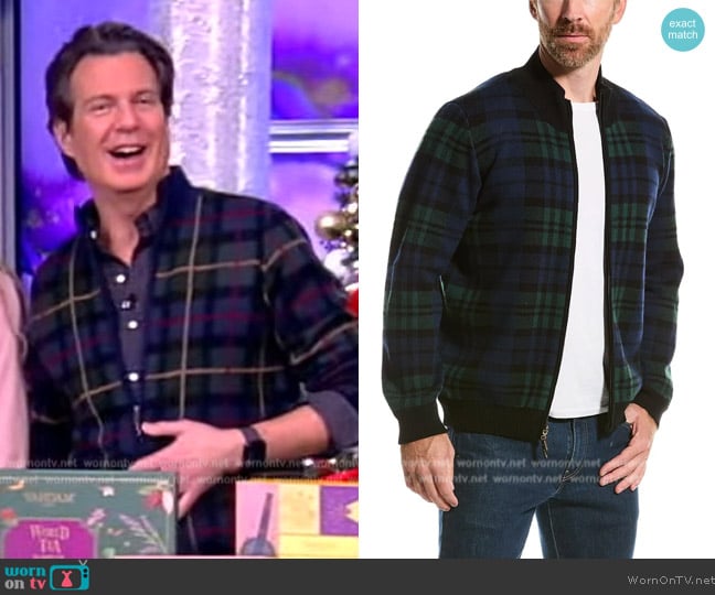 J. McLaughlin Quentin Wool & Cashmere-Blend Cardigan worn by Adam Glassman on The View