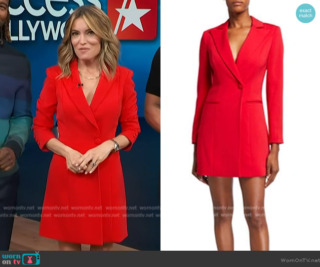 WornOnTV: Kit’s red tuxedo dress on Access Hollywood | Kit Hoover ...