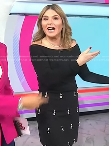 Jenna's black embellished skirt on Today