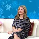 Jenna’s black striped velvet dress on Today