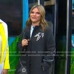 Jenna’s grey floral embroidered coat on Today