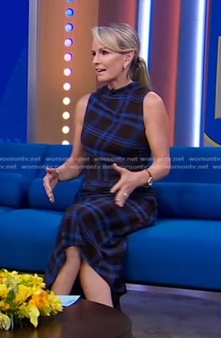 Jennifer’s brown and blue plaid dress on Good Morning America