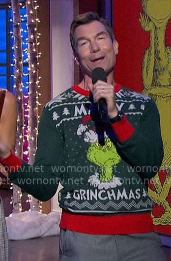 Jerry's Merry Grinchmas sweater on The Talk