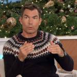 Jerry’s navy fair isle sweater on The Talk