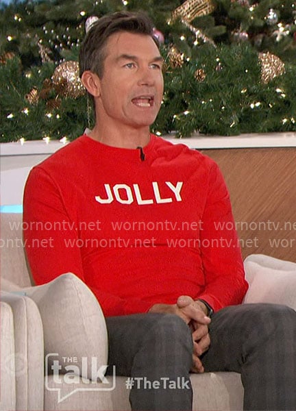 Jerry's red JOLLY t-shirt on The Talk