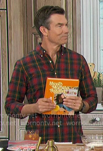 Jerry's red tartan shirt on The Talk