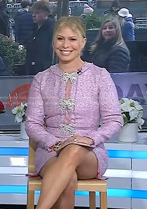 Jill's pink bow embellished dress on Today