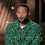 John Legend’s green tweed jacket on The Voice