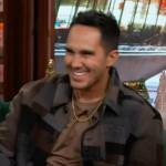 Carlos PenaVega’s gray abstract jacket on The Kelly Clarkson Show