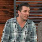 Jonathan Scott’s plaid shirt on Access Hollywood