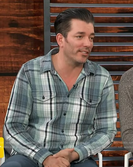 Jonathan Scott’s plaid shirt on Access Hollywood