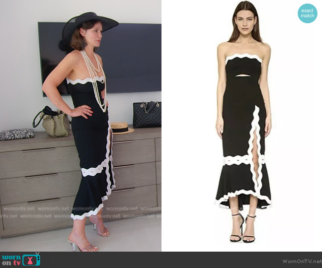 Simkhai Scallop Trim Midi Dress worn by Julia Lemigova (Julia Lemigova) on The Real Housewives of Miami