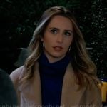 Josslyn’s camel coat on General Hospital