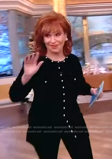 Joy’s black button down cardigan on The View