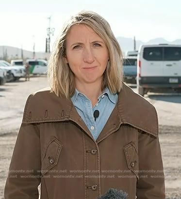 Julia Ainsley’s brown jacket on NBC News Daily