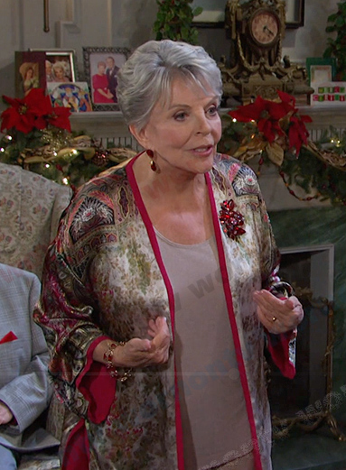 Julie’s floral print jacket on Days of our Lives