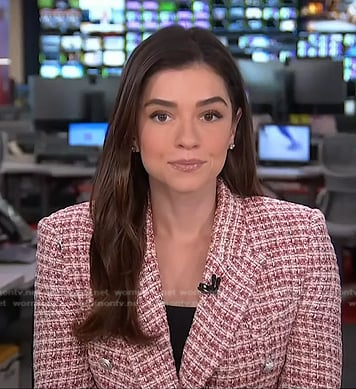 Julie's red tweed blazer on NBC News Daily