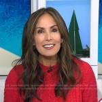 Karen Swensen’s red cable knit sweater dress on Today