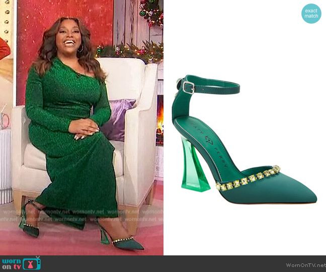 WornOnTV: Sherri’s green metallic asymmetrical neckline dress on Sherri ...