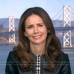 Kate Rooney’s black leather jacket on NBC News Daily