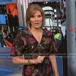 Kate's black bird and floral print dress on NBC News Daily