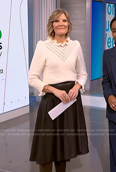 Kate's brown leather skirt on NBC News Daily