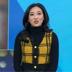 Kathy Park’s yellow plaid vest and black sweater on Today