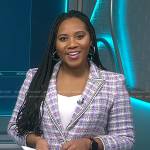 Kay Angrum’s plaid blazer on NBC News Daily