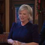 Kayla’s navy collared knit dress on Days of our Lives