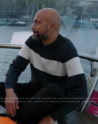 Keegan-Michael Key’s striped sweater on The Drew Barrymore Show