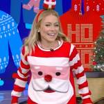 Kelly’s Santa ugly Christmas sweater on Live with Kelly and Mark